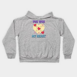 You won my heart, valentine gift Kids Hoodie